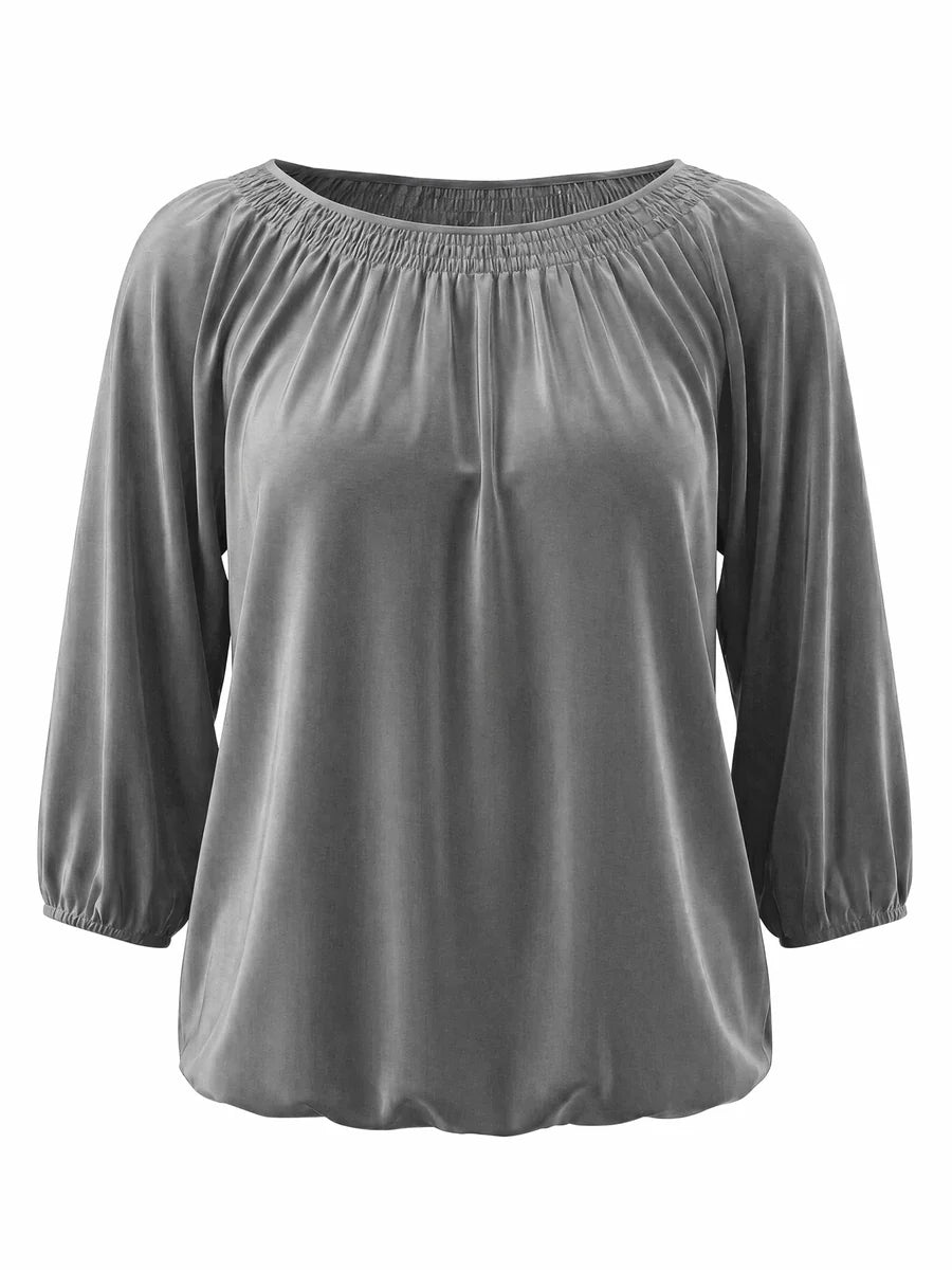 Tankaneo Women's Crew Neck 3/4 Sleeve Top