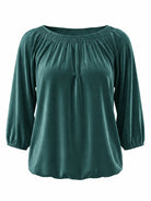 Tankaneo Women's Crew Neck 3/4 Sleeve Top