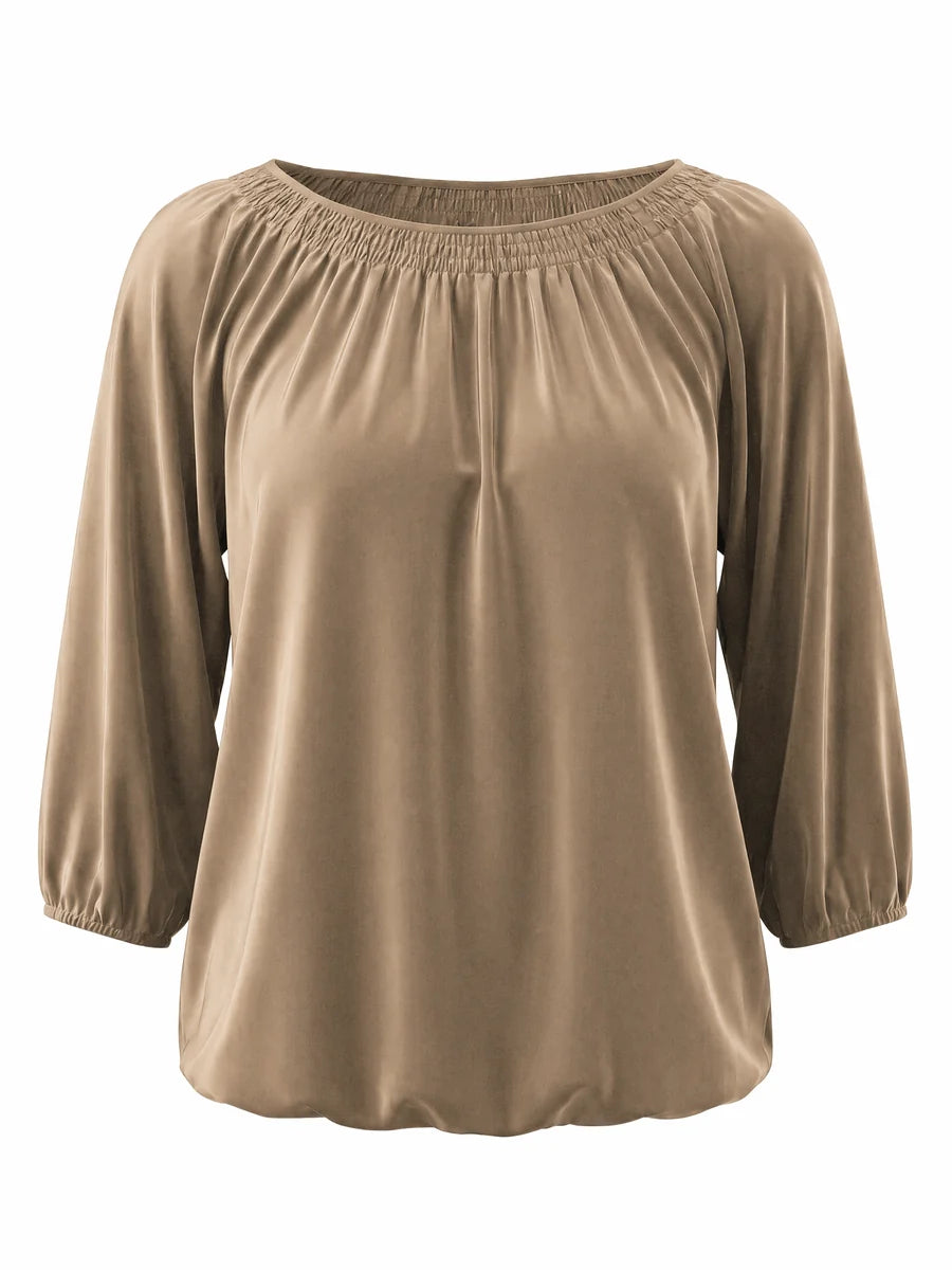 Tankaneo Women's Crew Neck 3/4 Sleeve Top