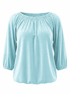 Tankaneo Women's Crew Neck 3/4 Sleeve Top
