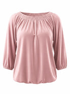 Tankaneo Women's Crew Neck 3/4 Sleeve Top