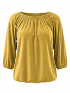 Tankaneo Women's Crew Neck 3/4 Sleeve Top