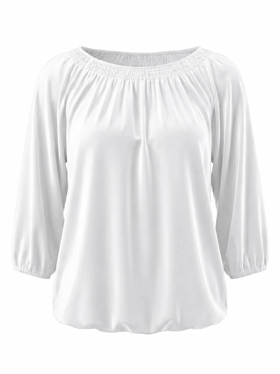 Tankaneo Women's Crew Neck 3/4 Sleeve Top