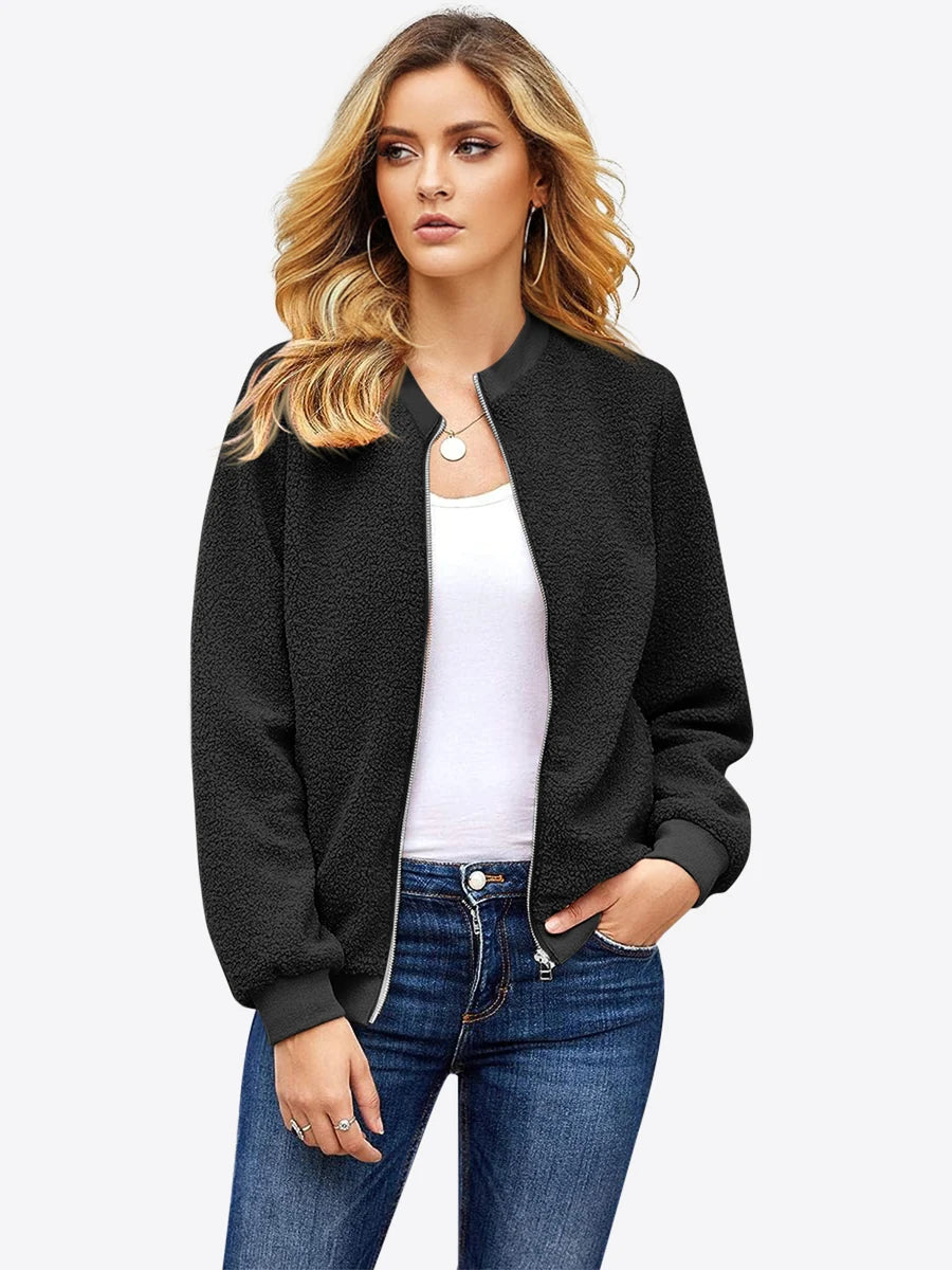 Tankaneo Women's Long Sleeve Fleece Jacket