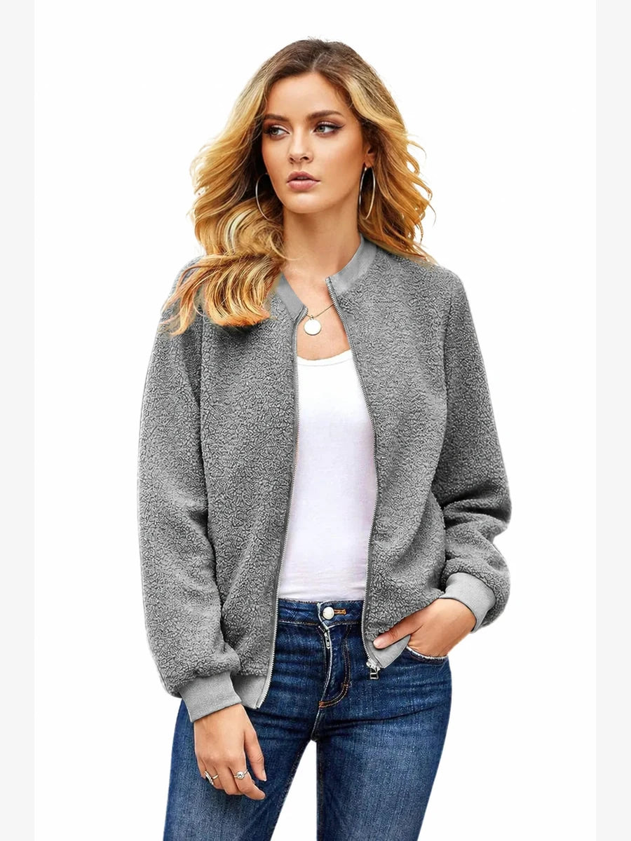 Tankaneo Women's Long Sleeve Fleece Jacket