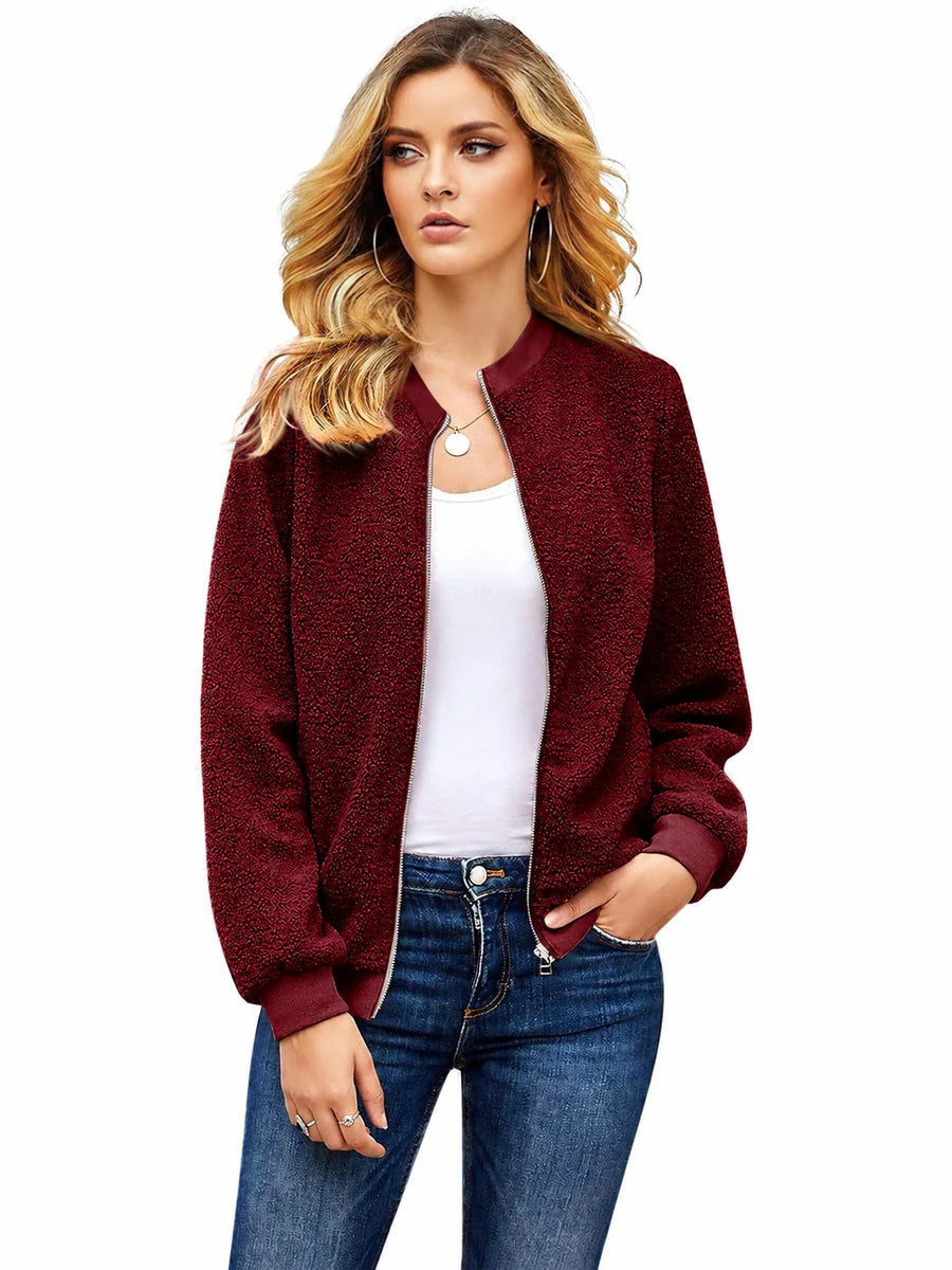Tankaneo Women's Long Sleeve Fleece Jacket