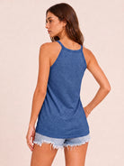 Tankaneo Women's High Neck Halter Tank Top