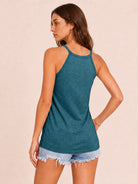 Tankaneo Women's High Neck Halter Tank Top