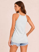 Tankaneo Women's High Neck Halter Tank Top