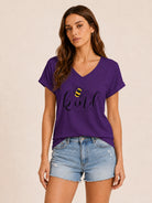 Tankaneo Women's Graphic V-Neck Tee