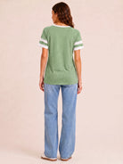 Tankaneo Women's Color Block V-Neck Tunic Top