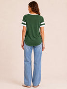 Tankaneo Women's Color Block V-Neck Tunic Top