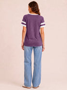 Tankaneo Women's Color Block V-Neck Tunic Top