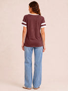 Tankaneo Women's Color Block V-Neck Tunic Top
