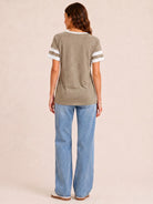 Tankaneo Women's Color Block V-Neck Tunic Top
