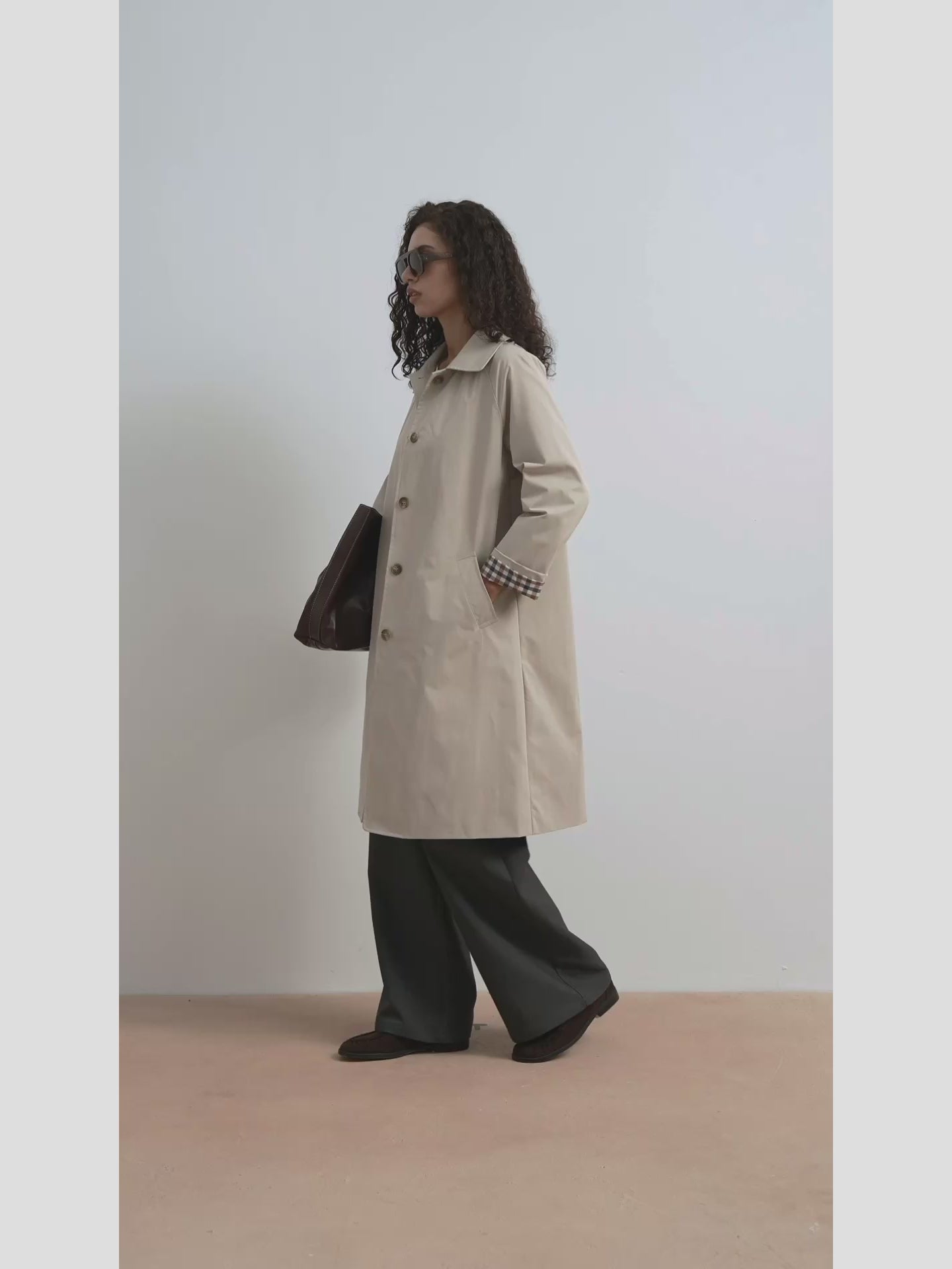 Women's Oversized Trench Coat fall outerwear | Tankaneo